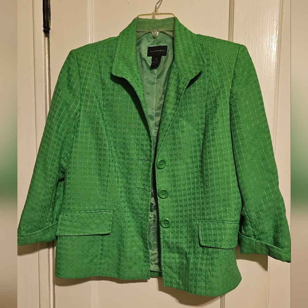 Vintage green blazer (read description for sizing!)